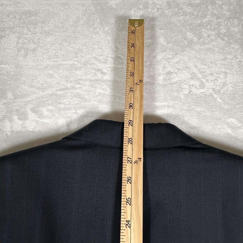 Brooks Brothers Makers Blazer Men Size 42 Black Striped 100% Wool Made USA GUC - Picture 5 of 8
